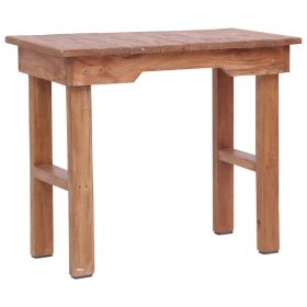 End Table 27.6"x13.8"x23.6" Solid Mahogany Wood