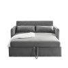 MH" Sleeper Sofa Bed w/USB Port, 3-in-1 adjustable sleeper with pull-out bed, 2 lumbar pillows and side pocket