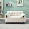 Modern velvet sofa, sofa pull-out bed, small love seat casual sofa with back, with pillow, pockets, living room furniture