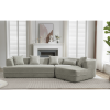 [VIDEO PROVIDED][ New And Upgraded Extended Edition]Modular sofa , modern minimalist style sofa, upholstered , free combination, round fiber fabric