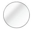 Black 39 Inch Metal Round Bathroom Mirror