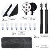 Photography Softbox Lighting 50x70CM Lamp Holder Softbox Kit E27 Holder 8pcs Bulb SoftBox Accessories Photo Studio Video Day 40W