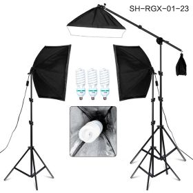 SH Photography Studio Softbox Lighting Kit Boom Arm for Video YouTube Continuous Lighting Professional Lighting Set Photo Studio