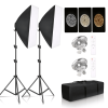 50x70CM Photography Softbox Lighting Kit LED Round UFO Lamp Professional Continuous Light System Equipment For Photo Studio