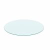 20" Round Tempered Glass Table Top Clear Glass 1/4" Thick Round Polished Edge