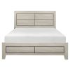 Modern Contemporary Light Brown Finish 1pc Queen Bed Wooden Bedroom Furniture