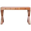 Computer Desk Natural 45.3"x18.5"x30.3" Solid Mahogany Wood