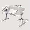 1 multifunctional foldable adjustable bed table - with height and angle adjustable laptop bed table, used for upgrading beds/sofas/sofas/floors