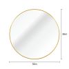 Gold 36 Inch Metal Round Bathroom Mirror