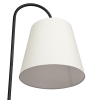 Seoul Black Floor Lamp with Rotary Switch Wood Table Metal Base