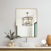 Wall Mirror 24x36 Inch Golden Rectangular Mirror Metal Framed Mirror Vanity Mirror Dressing Mirror, for Bathroom, Living Room, Bedroom Wall Decor