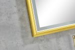 42 in. W x24 in. H Oversized Rectangular Black Framed LED Mirror Anti-Fog Dimmable Wall Mount Bathroom Vanity Mirror