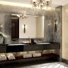 36x30inch Glossy Brushed Silver Framed Mirror For Bathroom Rectangular Wall Bathroom Mirror Metal Frame Farmhouse Mirror Large Decorative Square Corne