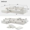 [VIDEO provided]109*68" Modular Sectional Living Room Sofa Set, Modern Minimalist Style Couch, Upholstered Compressed Sofa for Living Room, Bedroom