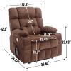 Brown Dual Motor Infinite Position Up to 350 LBS Chenille Power Lift Recliner Chair