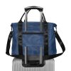 Travel Bag Blue Waves and Black Strap Design by HadiArts