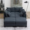 [VIDEO provided] [New] 133*65" Corduroy Modular Sectional Sofa,U Shaped Couch with Armrest Bags,6 Seat Freely Combinable Sofa Bed