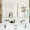 Wall Mirror 24x36 Inch Golden Rectangular Mirror Metal Framed Mirror Vanity Mirror Dressing Mirror, for Bathroom, Living Room, Bedroom Wall Decor