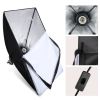 SH 50x70CM Photography Softbox Lighting Kit Professional Continuous Light System soft boxes For Photo Studio Equipment With Bulb