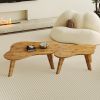 Modern minimalist wood color table top coffee table. Log style coffee table.Cloud shape gives you a new experience