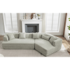 [VIDEO PROVIDED][ New And Upgraded Extended Edition]Modular sofa , modern minimalist style sofa, upholstered , free combination, round fiber fabric