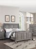 Grey Sleigh Design Headboard FB 1pc Eastern King Size Panel Bed Beautiful Wooden Bedroom Furniture Antique Gray Oak Finish
