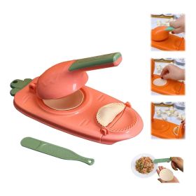 1pc 10in/9in 2-In-1 Dumpling Maker - Kitchen Utensil For DIY Dumpling Moulds And Dough Pressing - Stainless Steel Dumpling Skin Press With Non-Slip Ha (Color: pink)