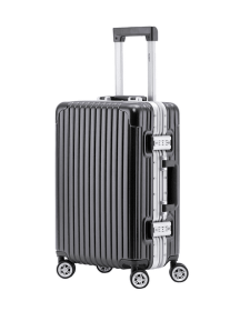 Highly durable travel suitcases check in luggage cabin baggage abs hard shell carry on premium suitcases (Color: Charcoal, size: Cabin - 55x35x20cm)