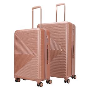 MKF Collection Felicity Luggage Set Extra Large and Large - 2 pieces by Mia k (Material: Polycarbonate, Color: Rose Gold)