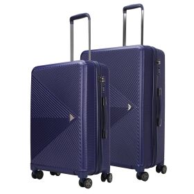 MKF Collection Felicity Luggage Set Extra Large and Large - 2 pieces by Mia k (Material: Polycarbonate, Color: Navy)