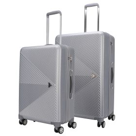 MKF Collection Felicity Luggage Set Extra Large and Large - 2 pieces by Mia k (Material: Polycarbonate, Color: Silver)