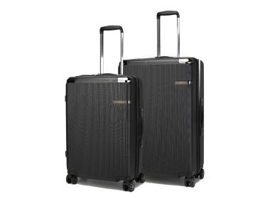 MKF Collection Tulum Large and Extra Large Check-in Spinner with TSA Security Lock by Mia k (Material: Polycarbonate, Color: black)
