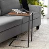 Modern C-Shape Metal End Table