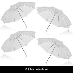 4 Units 80cm 33" Photography Photo Pro Studio Soft Translucent White Diffuser Umbrella for Studio Lamp Flash Lighting (Color: SH-7)
