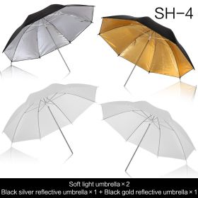 Diffuser Umbrella 80cm 33" Black Silver Photography Photo Studio Softbox Translucent for Studio Lamp Flash Lighting Accessories (Color: SH-4)