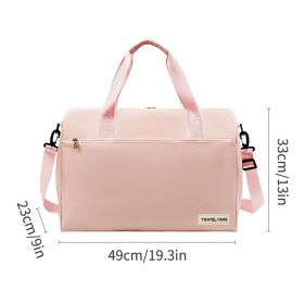 Travel Duffel Bag Weekend and Business Travel Bag Can be used for Sports Bags and Hospital Waiting Bags Overnight Duffel Bag with Trolley Case Cover A (Color: pink)